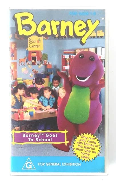 Barney The Dinosaur ~ Barney Goes To School ~ Vhs Video £1889