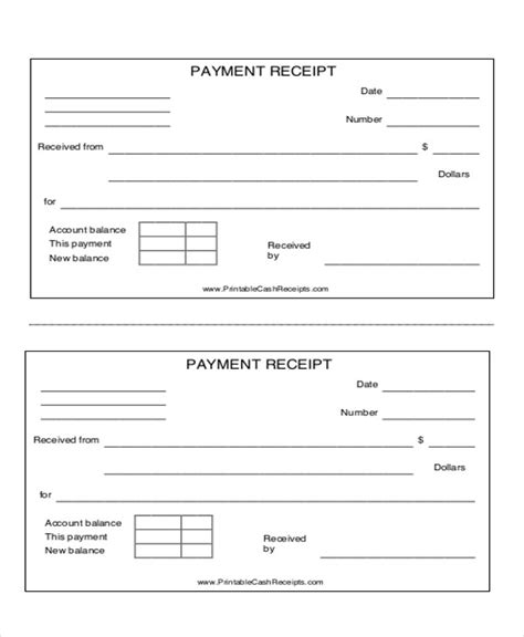 Free 11 Payment Receipt Formats In Pdf Ms Word