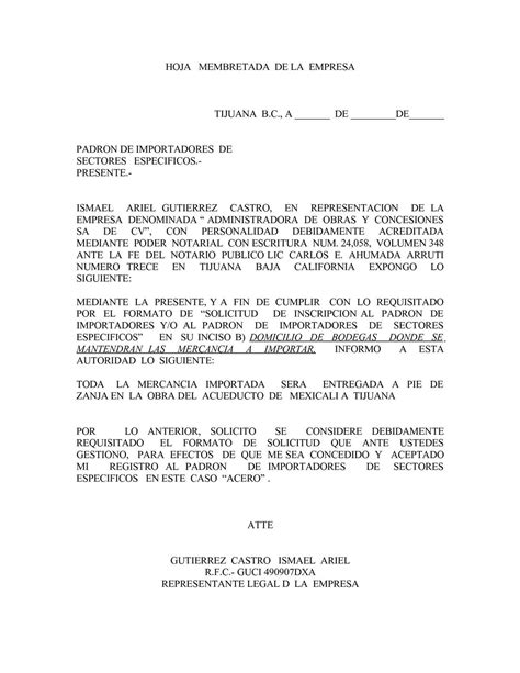 Ejemplo De Poder Notarial Del Representante Legal Opciones De Ejemplo