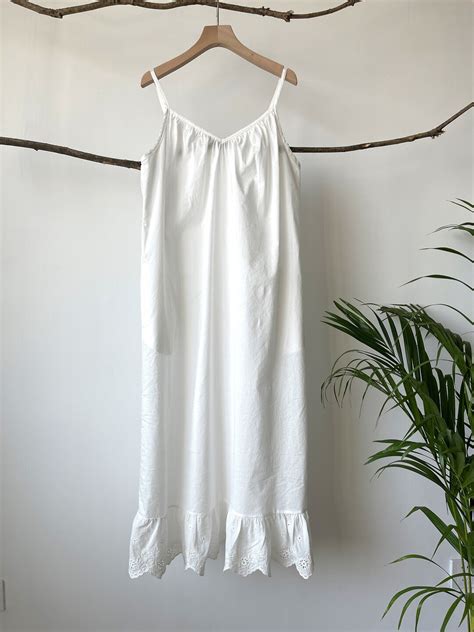 Full Slip Cotton Slip Full Length Maxi White Underdress Maxi Slip