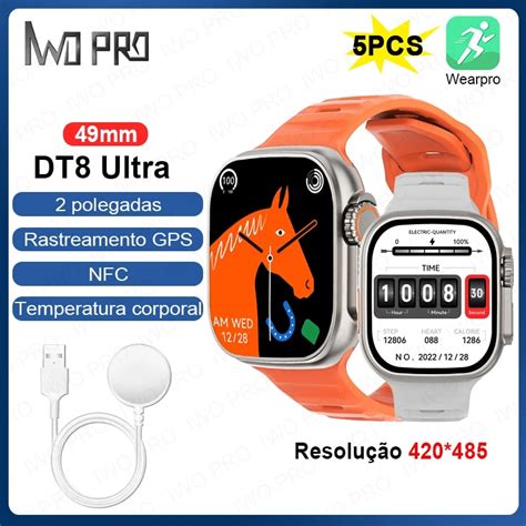 Iwo pro dt8 ultra series 8 nfc relógio inteligente 8 gps faixas 2