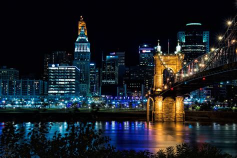 Cincinnati Skyline Images Taken From Covington Kentucky
