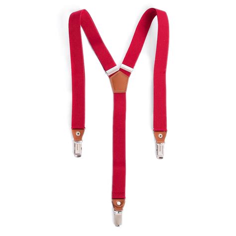 Red Groomsmen Suspenders Groomsman Gear