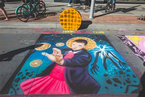 Photos What You Missed At Denvers Chalk Art Festival 2017 Chalk Stencils Stencil Art Denver