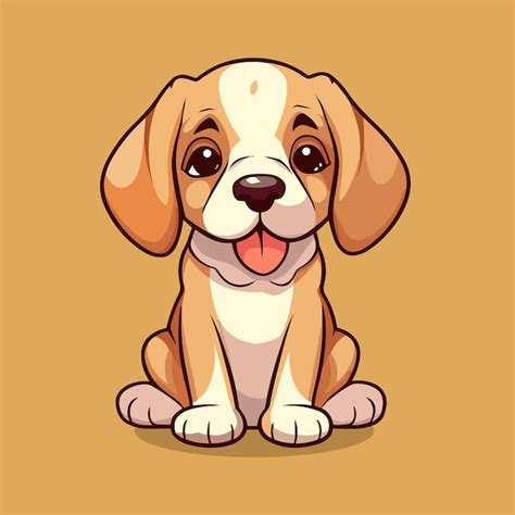 Vetor Fofo Cachorro De Desenho Animado Cachorro Hound Vetor Premium