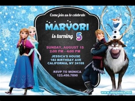 ✅ you can use these templates for birthday party or baby shower. FREE Editable Frozen Invitations - PowerPoint - YouTube