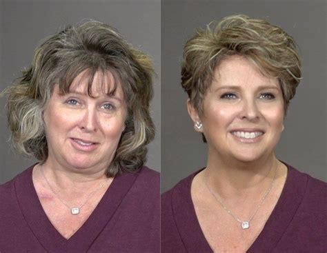 From short graduated bob to layered haircuts, these. Makeover takes 20 years off 60-year-old woman | 60 year ...