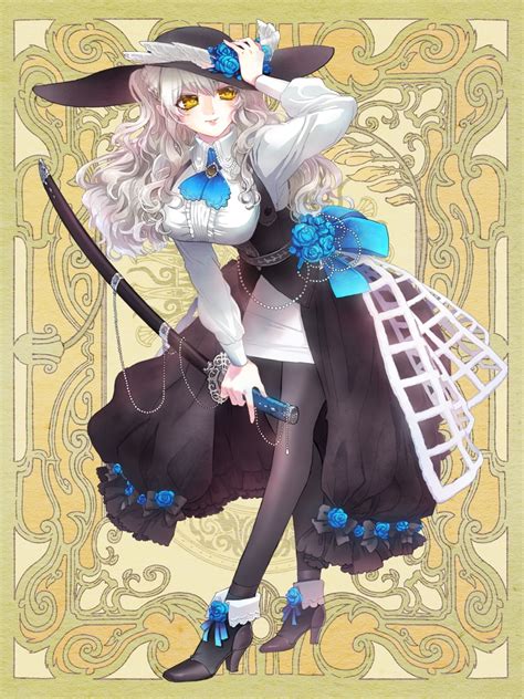 Anime Girl In A Black Victorian Dress