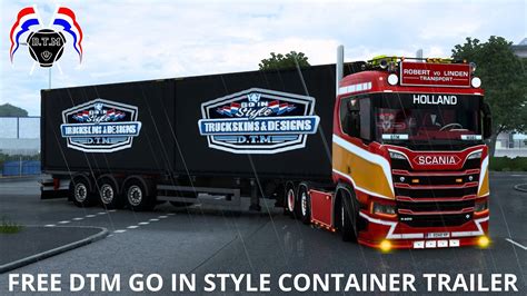 Ets Free Schmitz Go In Style Container Trailer Drive With R R Vd Linden D T M Skinmod