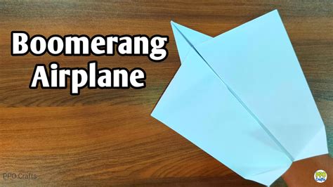 How To Make A Paper Boomerang Airplane Easy Origami Step By Step