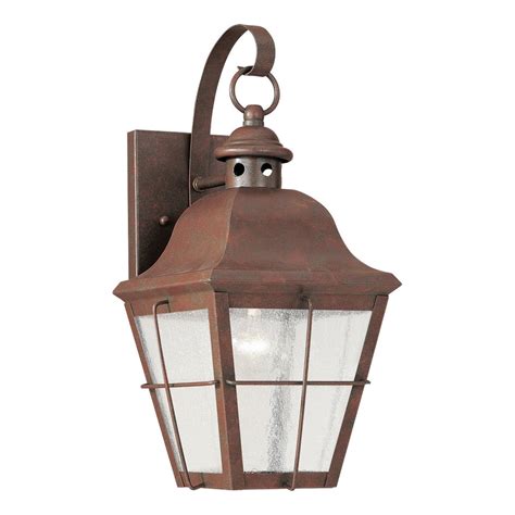 Sea Gull Lighting Chatham 145 In H Weathered Copper Outdoor Wall Light