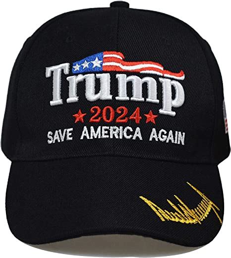 Donald Trump 2024 Cap Maga Usa Baseball Caps Save America Again Hat Black Large Amazonca