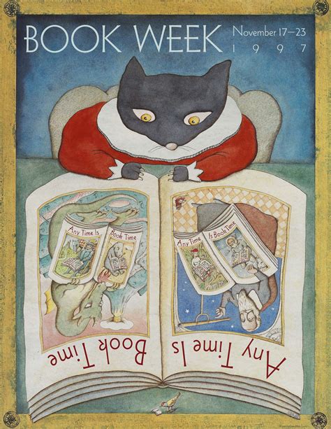 Official Childrens Book Week Poster 1997 Peter Sis B 1949 Cat