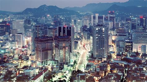 1024x600 Resolution Aerial Photography Of Cityscape Seoul South