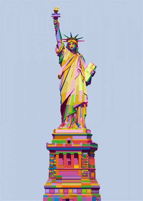 Statue Of Liberty Poster By Baturaja Vector Displate Statue Of