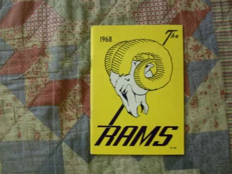 1968 Los Angeles Rams Media Guide Yearbook Press Book Program Roman