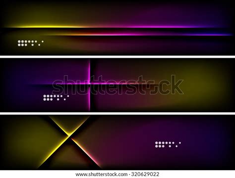 Set Banner Header Backgrounds Place Your Stock Vector Royalty Free