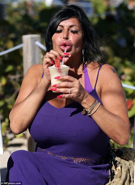 Mob Wives Star Big Ang Shows Off Her Larger Than Life Curves In A