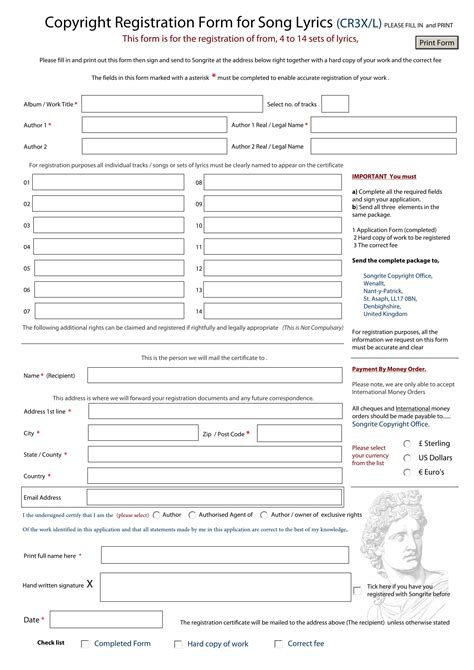 Free 9 Copyright Registration Forms In Pdf