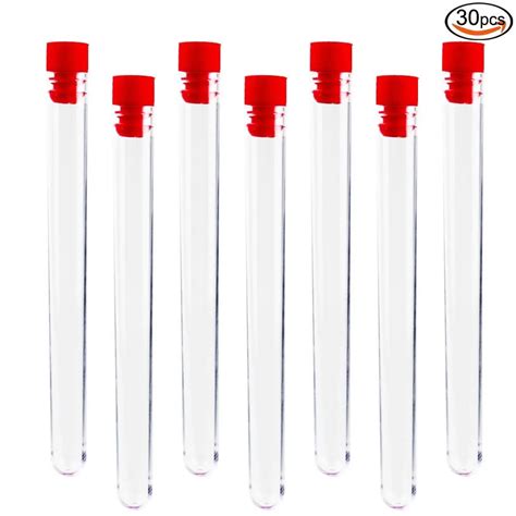 30 Clear Plastic Test Tubes With Caps 9ml 15x100mmtest Tube With Cap