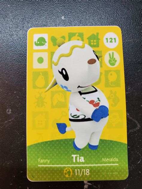 121 Tia Amiibo Card For Animal Crossing Fan Made
