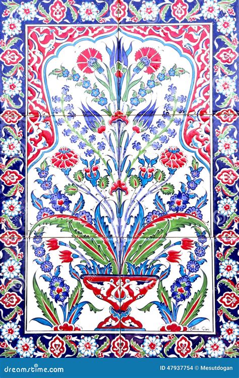 Turkish Artistic Wall Tile Stock Photo Image Of Islamic 47937754