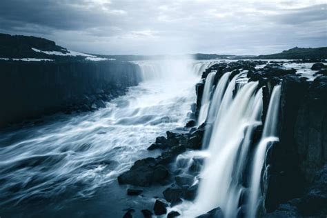 Iceland Waterfall Selfoss Mountain Stock Photos Pictures And Royalty