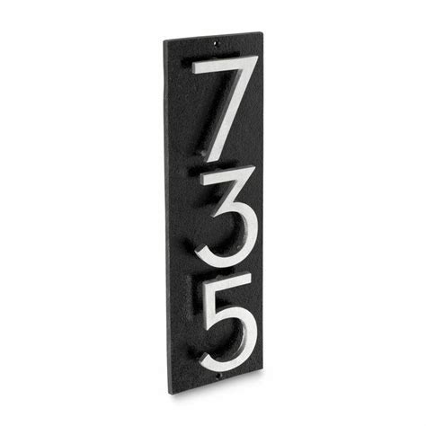 Modern House Numbers Plaque 4 Inch Floating House Numbers