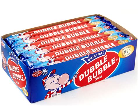 Dubble Bubble Big Bar 3 Oz Bubble Gum 24 Ct Box Oh Nuts
