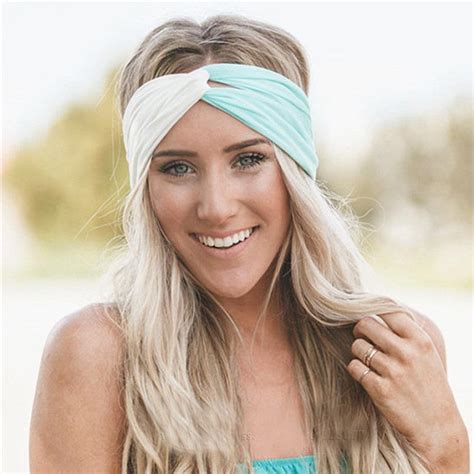 New Hot Women Cross Headbands Hairband Two Tone Knitted