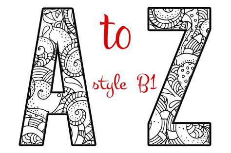 Full page alphabet coloring sheets capital letters full alphabet font sort printables lower and upper case Coloring Letters of the Alphabet B1 ~ Graphic Objects ...