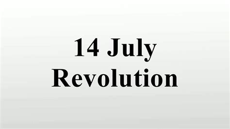 14 July Revolution Youtube
