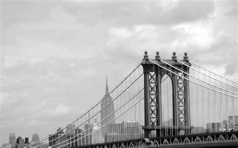 Tons of awesome brooklyn bridge wallpapers to download for free. black and white clouds landscapes bridges buildings usa ...