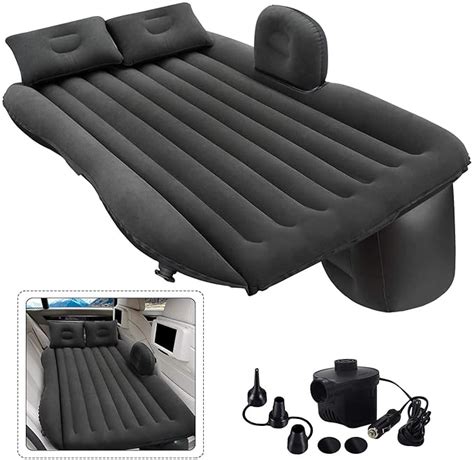 Kixre Car Air Mattress Travel Inflatable Back Seat Air Bed Cushion With Auto Pump And Two