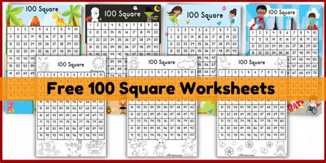 Free 100 Square Printable Teaching Resources The Mum Educates