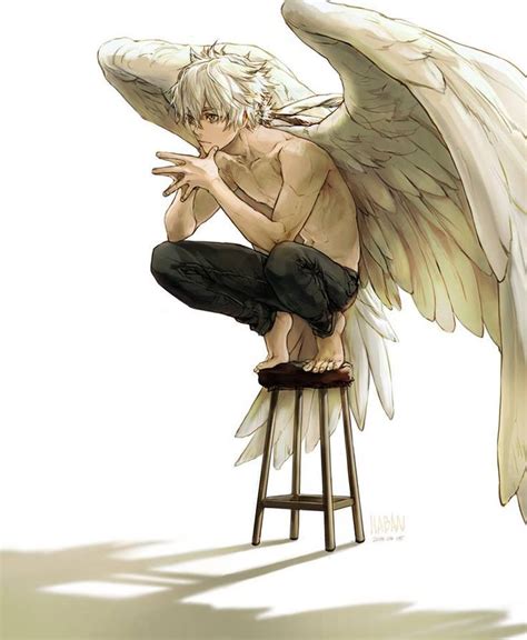 Male Aasimar Angel Character Concept For Dnd Pathfinder Drawing