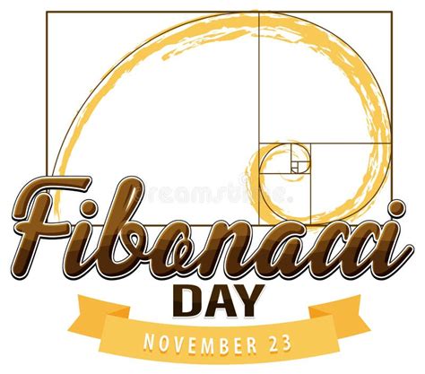 Fibonacci Day Poster Design Stock Vector Illustration Of Awareness