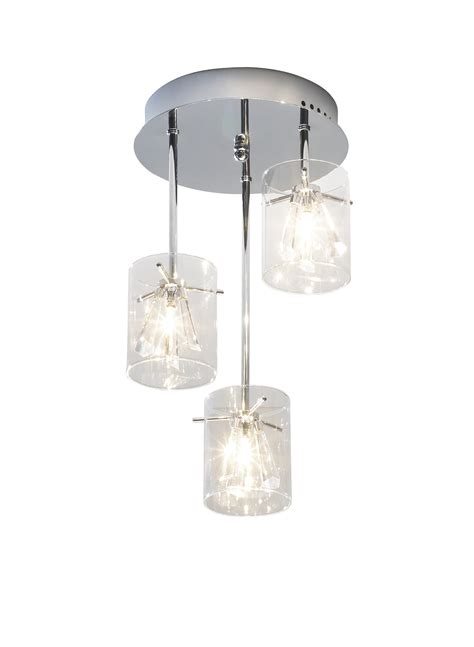 Somerset 3 Light Modern Crystal Pendant Light Ceiling Light Polished