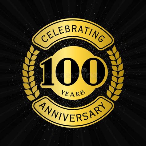 100 Years Celebrating Anniversary Design Template 100th Logo Vector