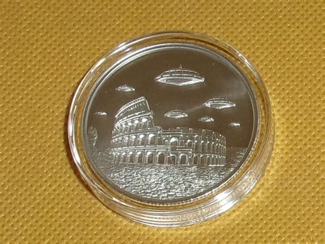2023 Ufos Over Rome Colosseum 2 Troy Ounce 999 I Intaglio Mint Ebay