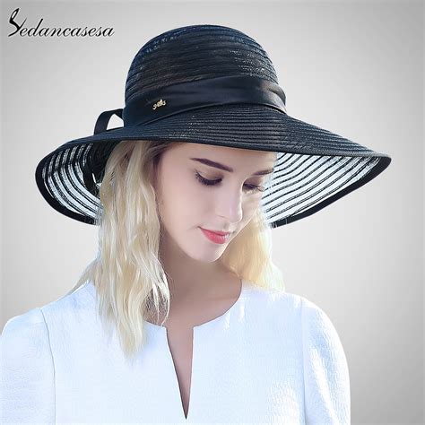 Vintage Womens Floppy Summer Sun Beach Straw Hat Uv Protection Foldable Wide Brim Chapeau Big