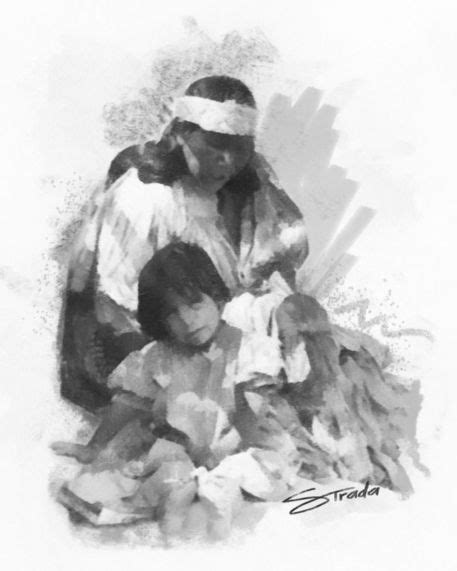 Tarahumara People Tarahumara Indian Mother Graphics Illustration Art