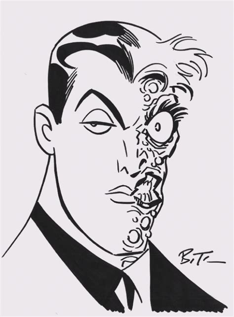 Two Face By Bruce Timm In Geogeo21 Bs Batman And Villains Comic Art