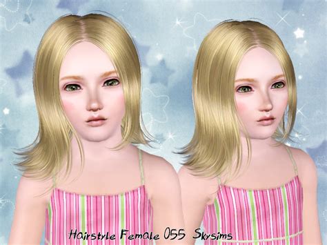 The Sims Resource Skysims Hair Child 055