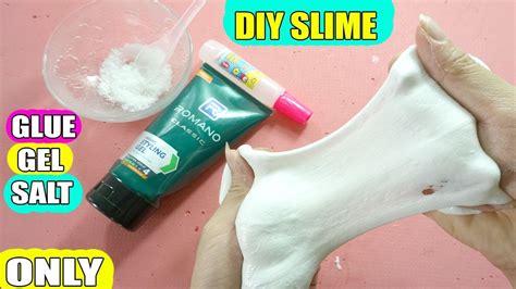 How To Make Slime With Glue Gel And Salt Only Easy Diy Fluffy Slime