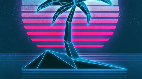 Neon Palm Tree 3d Illustration Hd Vaporwave Wallpapers Hd Wallpapers