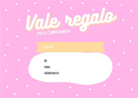 Vale De Regalo Cumplea Os