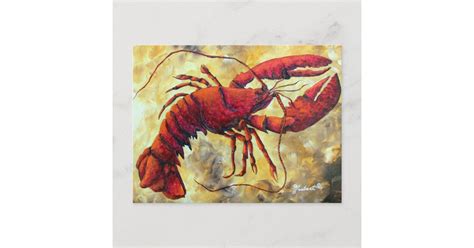Coastal Lobster Postcard Zazzle