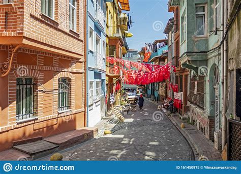 istanbul turkey august 3 2019 balat is the traditional jewish quarter in the fatih district of