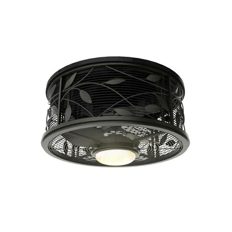 Hunter 52090 watson ceiling has the light unit that is secured with a white glass bowl for extra beautification and assurance. Flush Mount Caged Ceiling Fan | Ceiling Fan